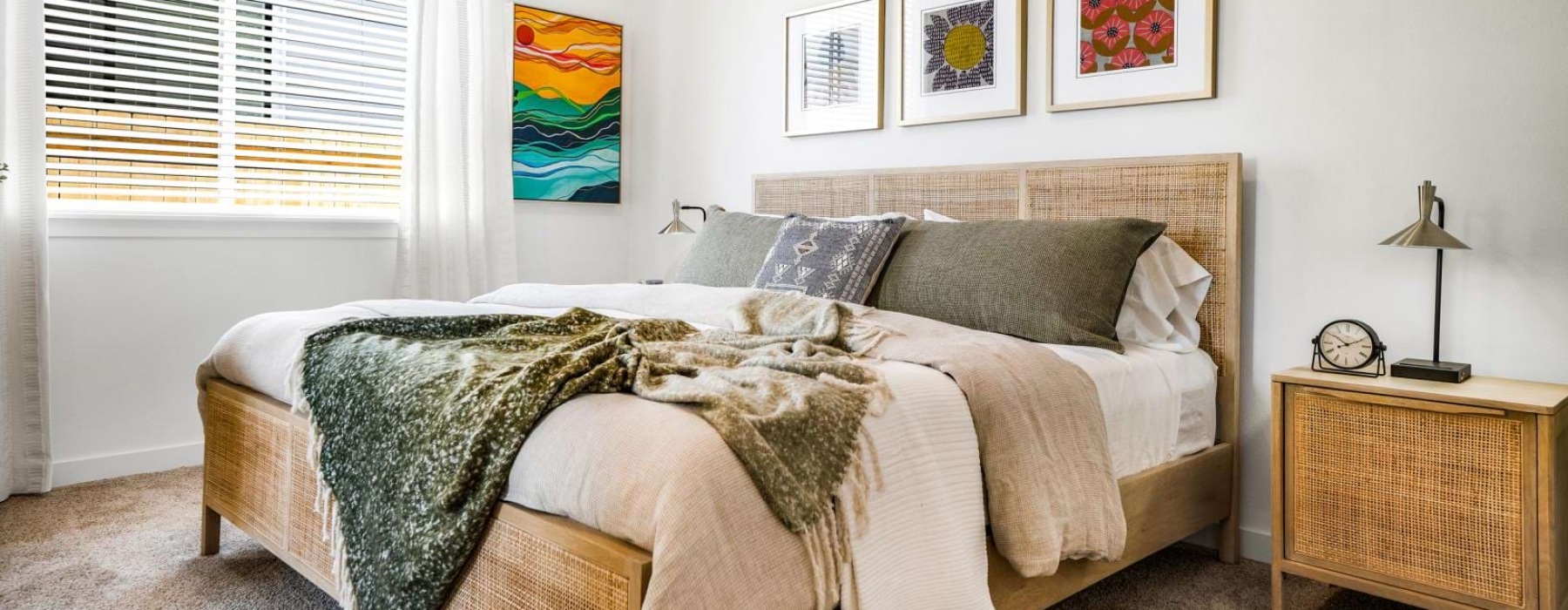 a bed with a blanket on it